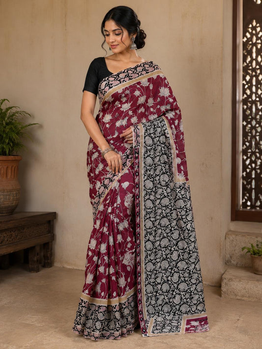 kalamkari cotton saree