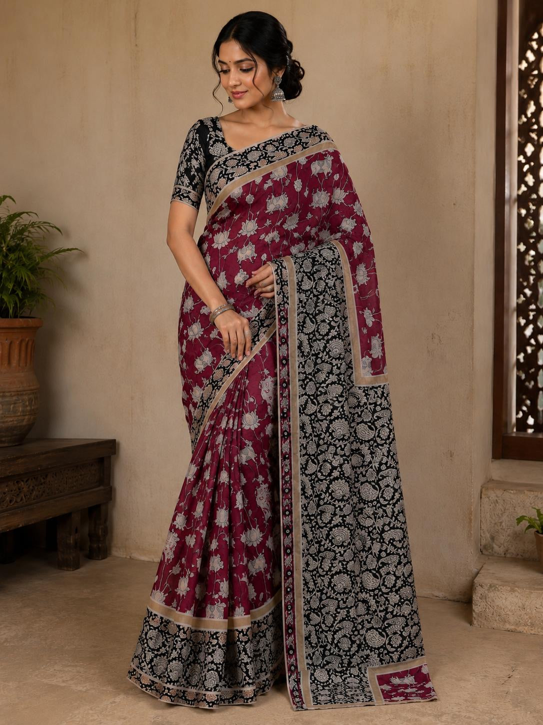 kalamkari cotton saree